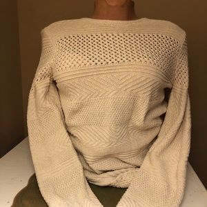 Jeanne Pierre cream sweater. Size medium